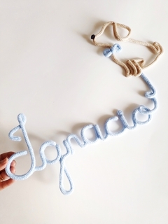 Nombre tejido 7 a 8 letras + deco - comprar online