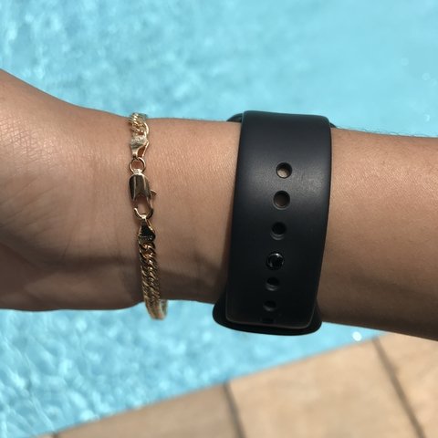 Pulseira grume banhada a ouro 18 quilates - 10mm x 20cm