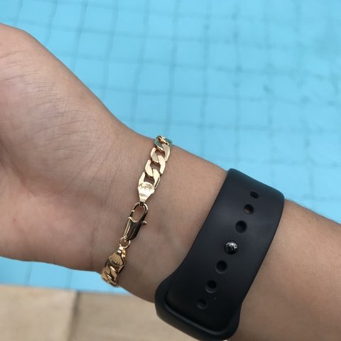 Pulseira grume importada diamantada - 10,8g - 10mn x 20cm