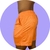 Shorts em Suede Laranja na internet