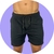 Shorts em Suede Preto