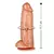 PRÓTESE COM ESCROTO E VENTOSA 17,7 X 4,9CM PRAZER & CIA - comprar online