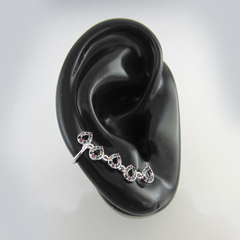 Brinco Ear Cuff  com Zircônia Cúbica - WOW Semijoias