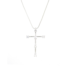 Colar Crucifixo Prateado