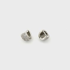 Brinco 00003551 Argola Triangulo Pequena com Zircônia Cúbica