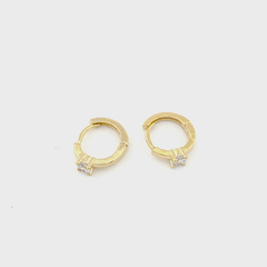 Brinco Argola Pequena   com Zircônia Cúbica
