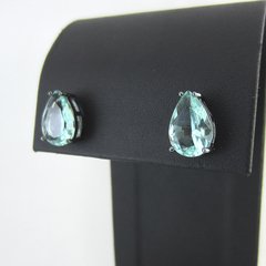Brinco Gota Verde em Zircônia. - comprar online
