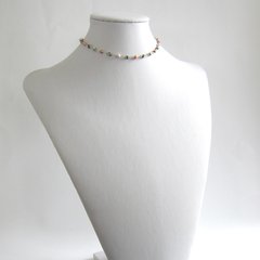 Colar Choker Olho Grego Colorido Dourado. - comprar online