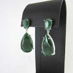 Brinco Gota em Zircônia Verde - comprar online