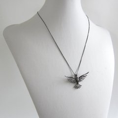 Colar Espirito Santo Cravejado de Zircônia no Grafite. - comprar online