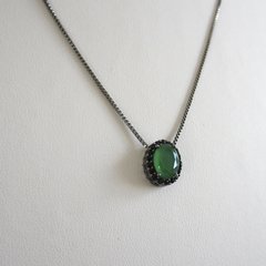 Conjunto Colar e Brinco Oval êm Zircônia na internet