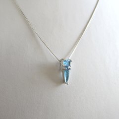 Colar Zircônia Azul Pequeno na internet