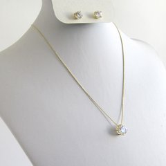 Conjunto Colar Redondo Dourado. - comprar online