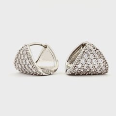 Brinco Argola Triangulo Media com Zircônia Cúbica na internet