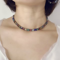 Imagem do Colar Choker Gravatinha e Zircônia Cúbica