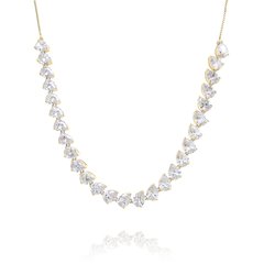 Colar Choker Gravatinha em Gotas de Zircônia.