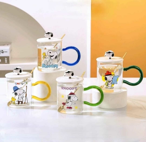 Tazas de vidrio Snoopy