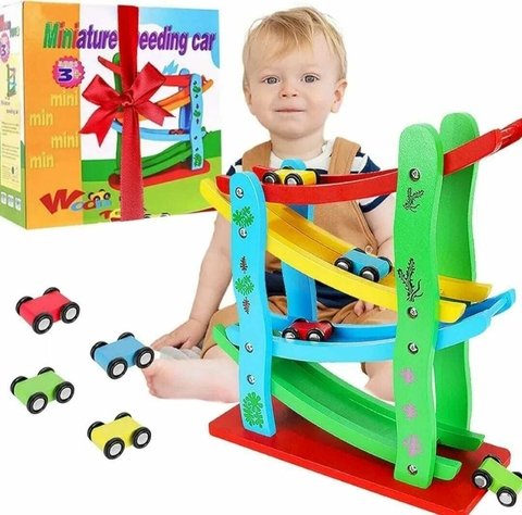 Rampa de autos de madera