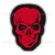 Patch Bordado Caveira Vermelha