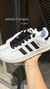 ADIDAS CAMPUS CUERO - BLANCAS TIRAS NEGRAS - tienda online