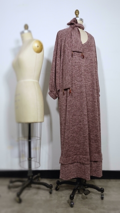 Vestido 48 Lanilla Jersey melange berenjena