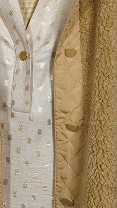 Chaqueta 64 símil piel camel - Leonardo Salanitri