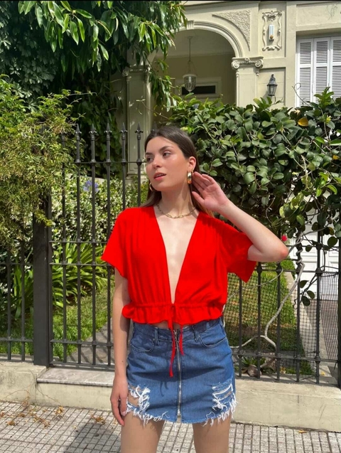 Blusa Margot de Crep Atada