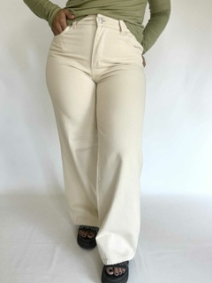 Jeans Wide Leg Beige - comprar online