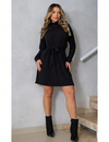 Vestido Lãzinha com cinto - Preto