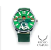 Relógio personalizado Dudu comemorando com camiseta 43 pulseira de couro