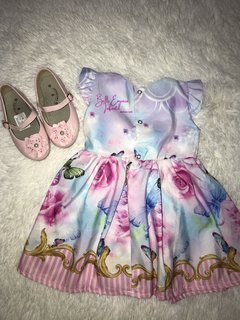 Vestido de bebê floral Jardim na internet
