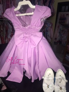 Vestido Giovana lilás cinto strass prata na internet