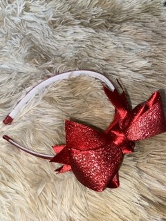 Tiara vermelha glitter - comprar online