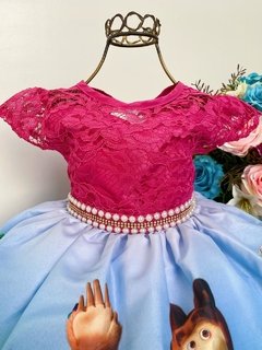 Vestido Masha e o urso luxo- BOTÃO COM DEFEITO - comprar online