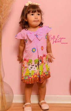Vestido trapézio fazendinha