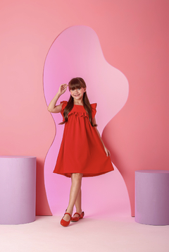 Vestido Agnes vermelho - Belli Empório Infantil