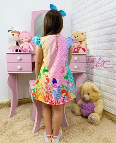 Vestido trapézio sereia/ fundo do mar - comprar online