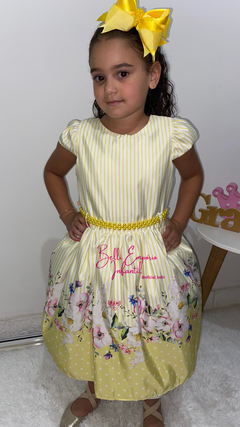 Vestido Jardim floral amarelo - comprar online