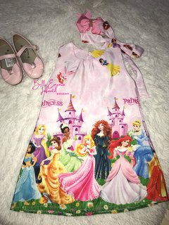Vestido trapézio princesas da Disney 02
