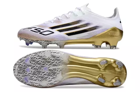 Chuteira Adidas F50 X Campo - Branco/Dourado - comprar online