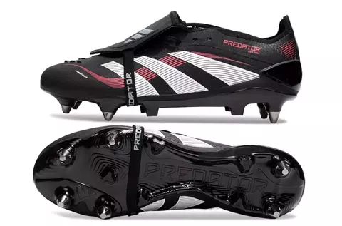 Chuteira Adidas Predator 25 Elite Tongue 25 SG - Preto/Branco - comprar online