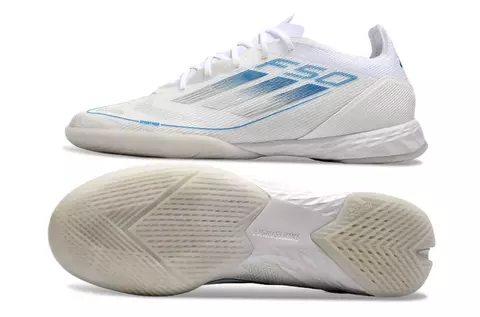 Chuteira Adidas X F50 Futsal - Branco/Azul - comprar online