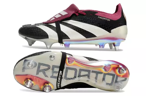 Chuteira Adidas Predator Elite Tongue SG Preto/Vinho - comprar online