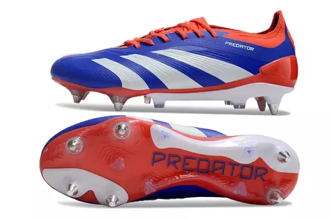 Chuteira Adidas Predator Elite SG - Azul/Laranja/Branco - comprar online