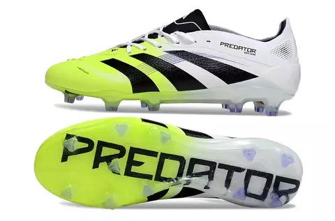Chuteira Adidas Predator Elite 25 Campo FG - Branco/Verde - comprar online