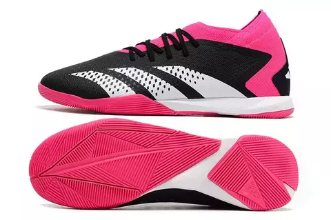 Chuteira Adidas Predator Accuracy.3 Futsal - Preto/Rosa - comprar online