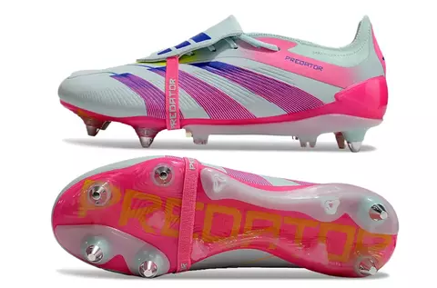 Chuteira Adidas Predator Elite Tongue SG - Rosa/Branco - comprar online