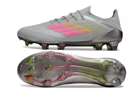 Chuteira Adidas F50+.1 Elite FG - Cinza/Rosa - comprar online