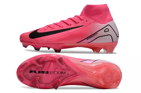 Chuteira Nike Air Zoom Mercurial Superfly 10 Elite Campo - Rosa/Preto - comprar online