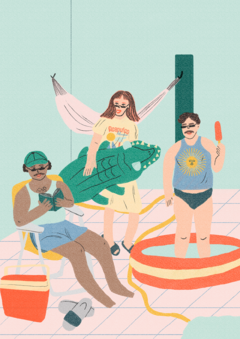 CUADRO VERANO EN LA CIUDAD - 21x30 - comprar online